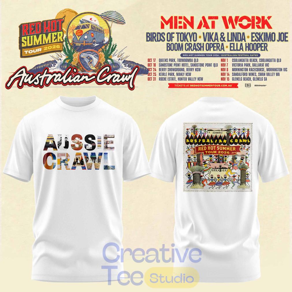 Australian Crawl – Red Hot Summer Tour 2026 3D T-Shirt