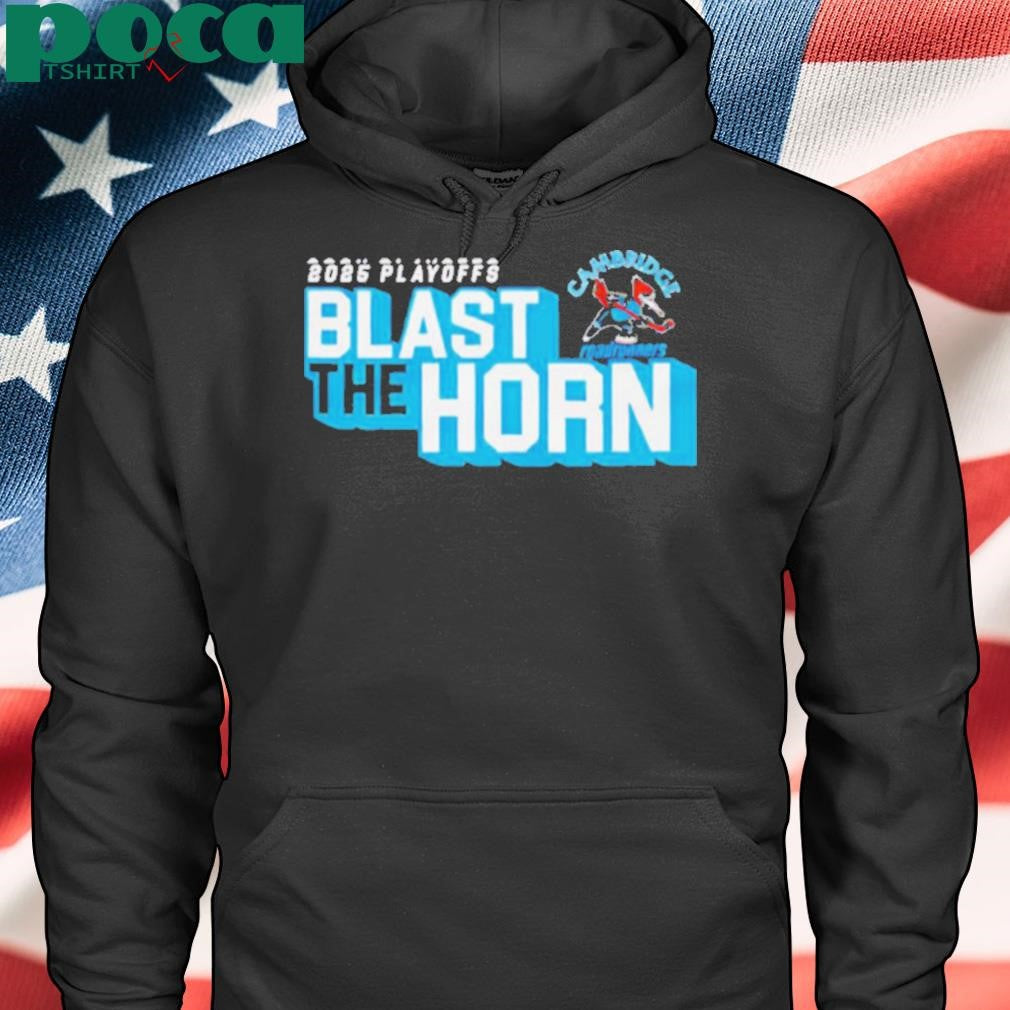 Authorized 2025 Cambridge Roadrunners Playoff blast the horn shirt