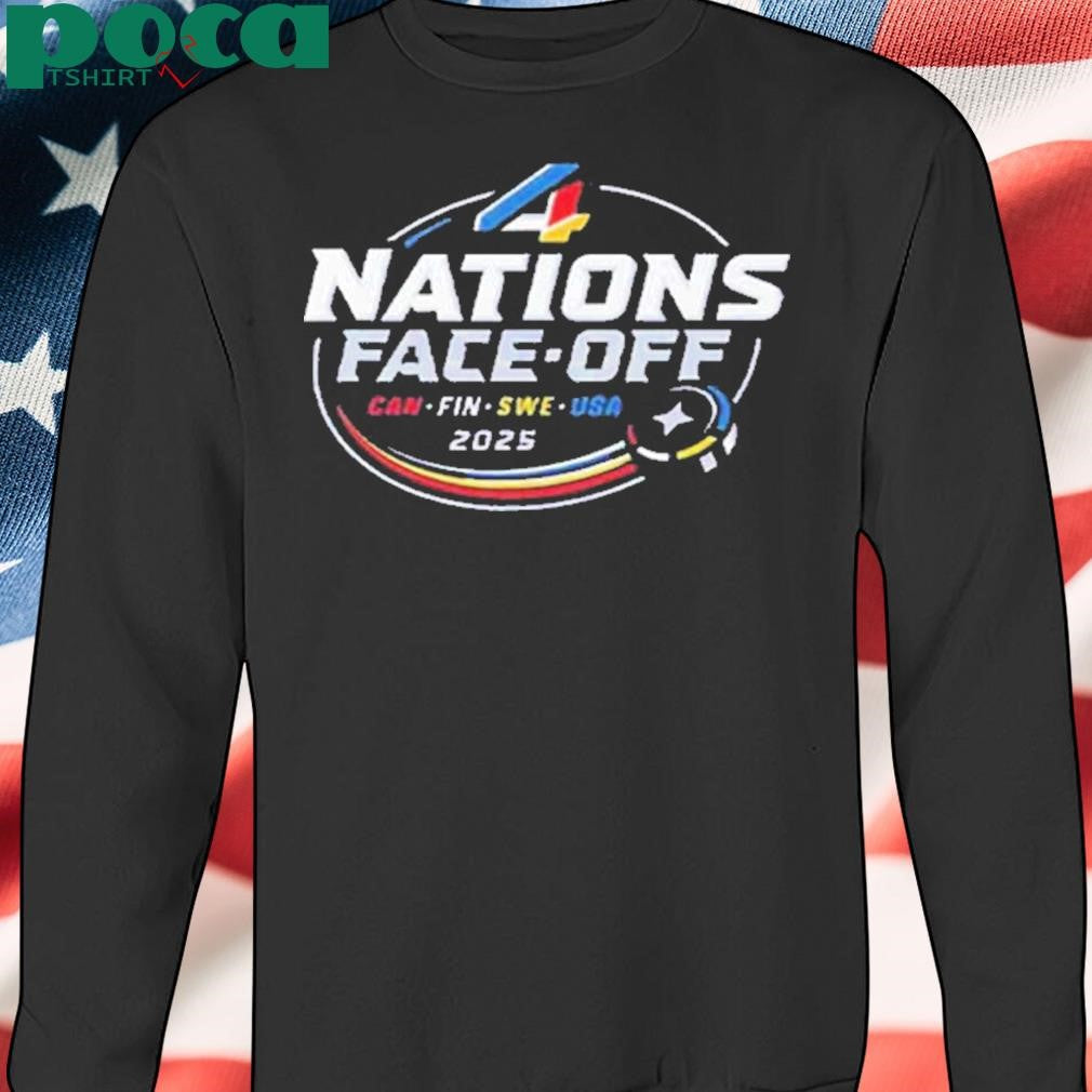 Authorized 4 Nations Face-Off CAN FIN SWE USA 2025 T-Shirt