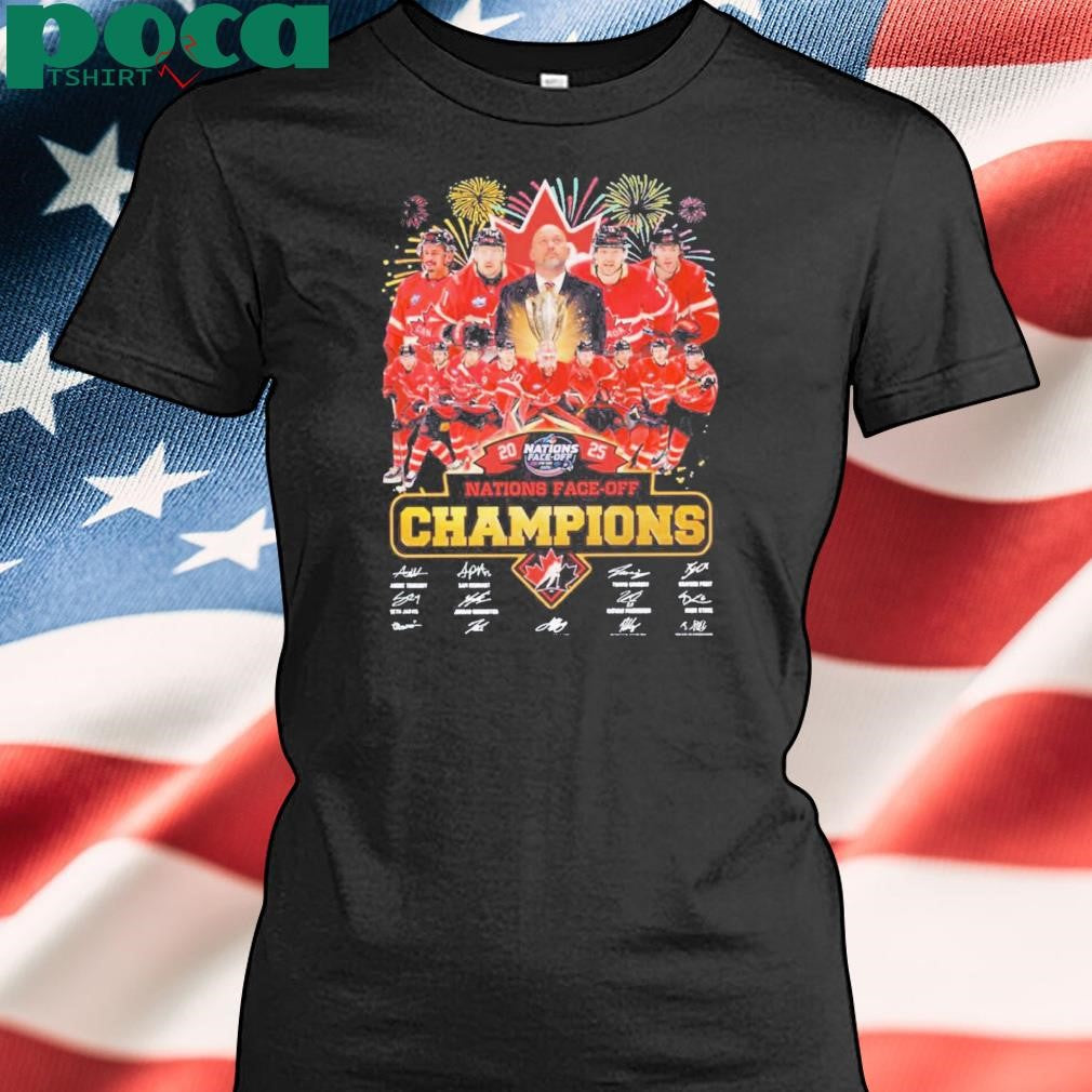 Authorized Canada Nations Face-off Champions 2025 T-shirt