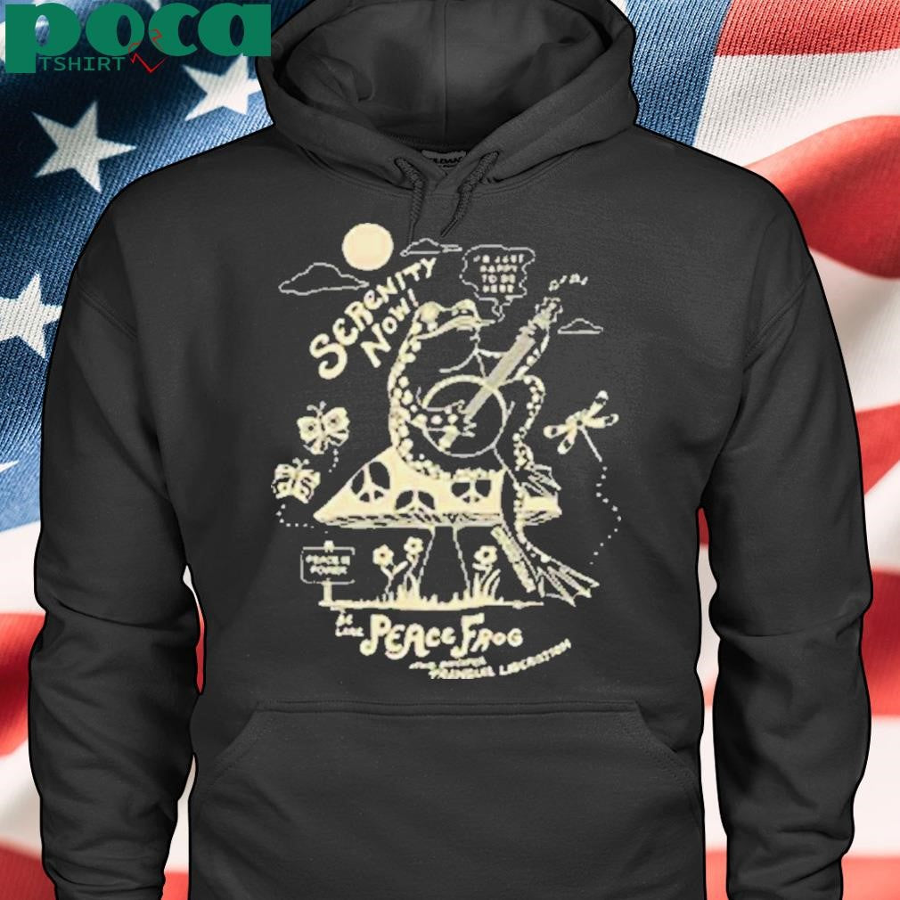 Authorized Christy Dawn Regenerative Evolution Serenity Now Be Like Peace Frog Shirt