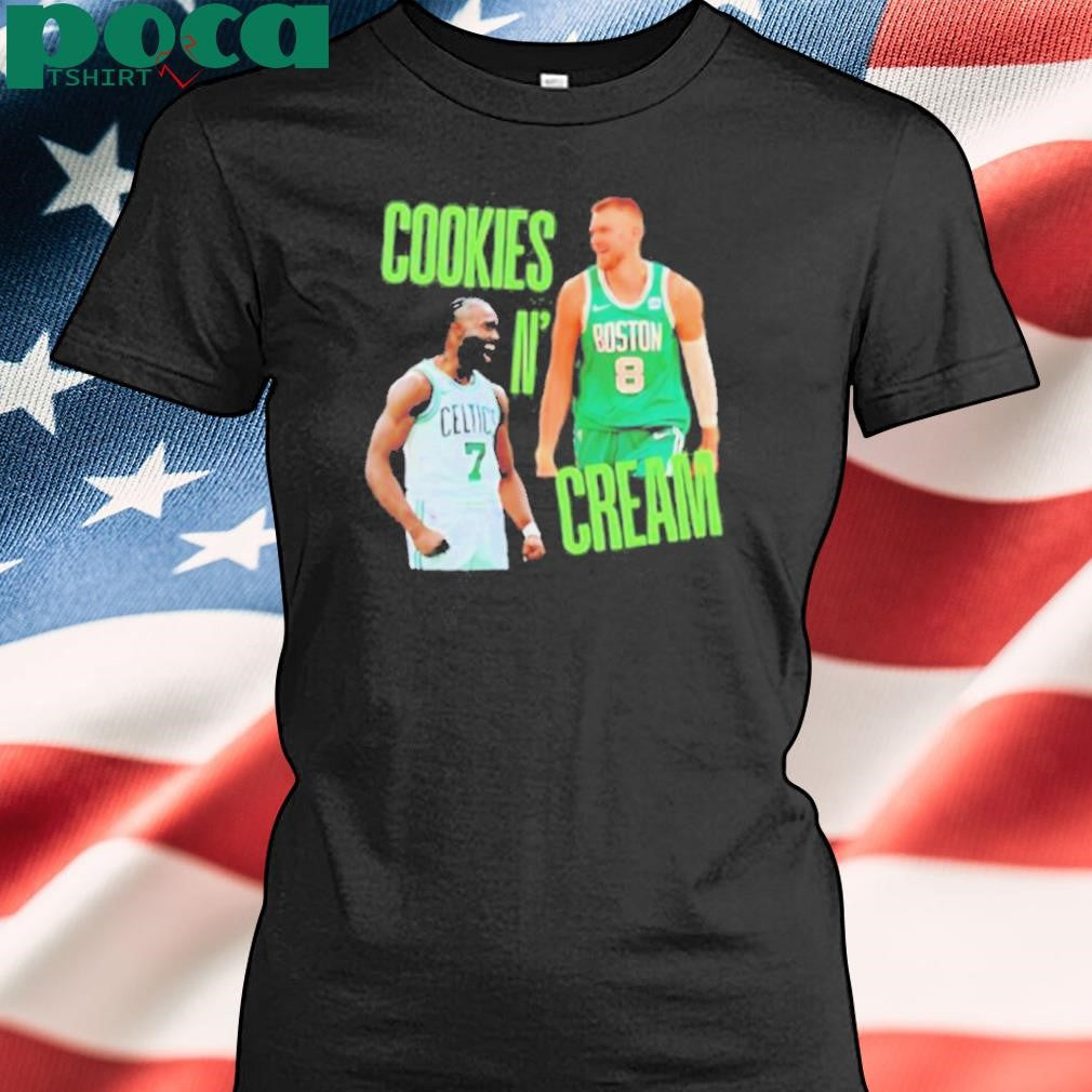Authorized Cookies and Cream Jaylen Brown and Kristaps Porzingis Boston Celtics shirt