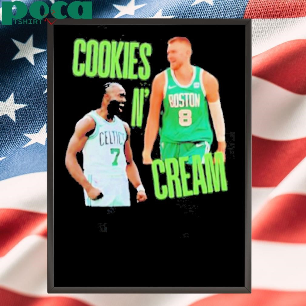 Authorized Cookies and Cream Jaylen Brown and Kristaps Porzingis Boston Celtics shirt