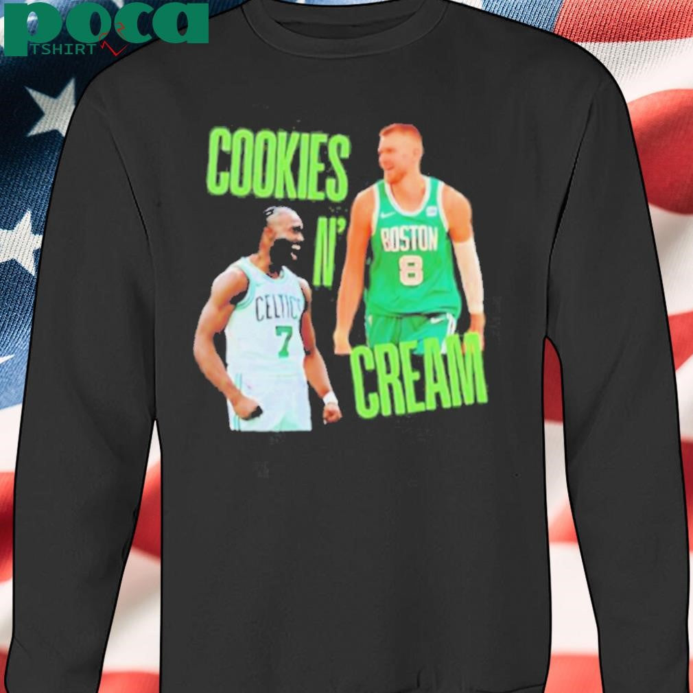 Authorized Cookies and Cream Jaylen Brown and Kristaps Porzingis Boston Celtics shirt
