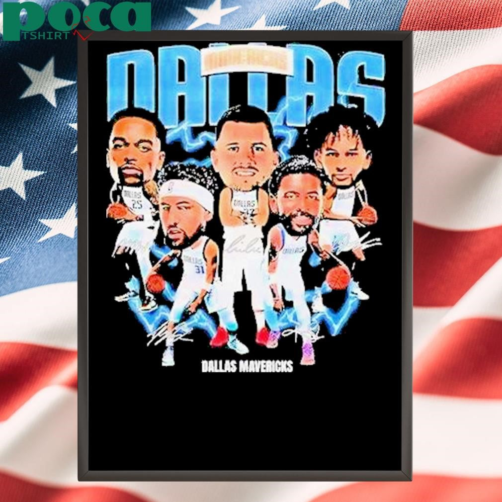 Authorized Dallas Mavericks Nba Basketball Team Signature Vintage Shirt