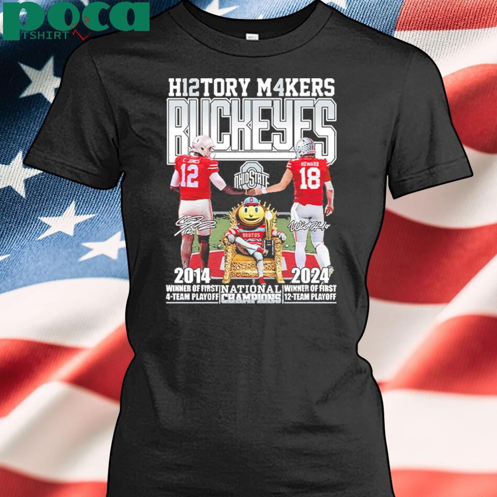 Authorized H12tory M4kers Buckeyes National Champs Two-Sided Shirt