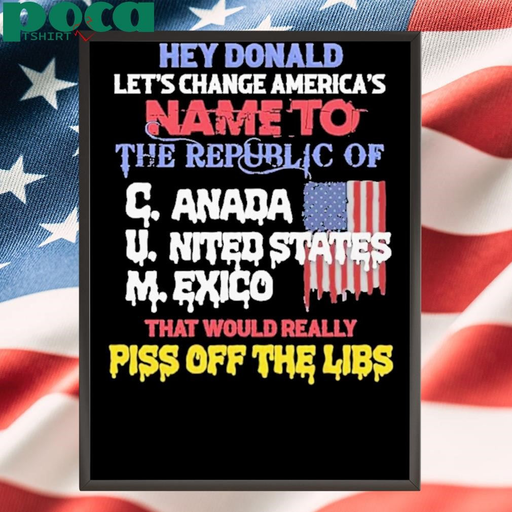 Authorized Hey Donald Let’s Change America’s Name To The Republic Of Cum Shirt