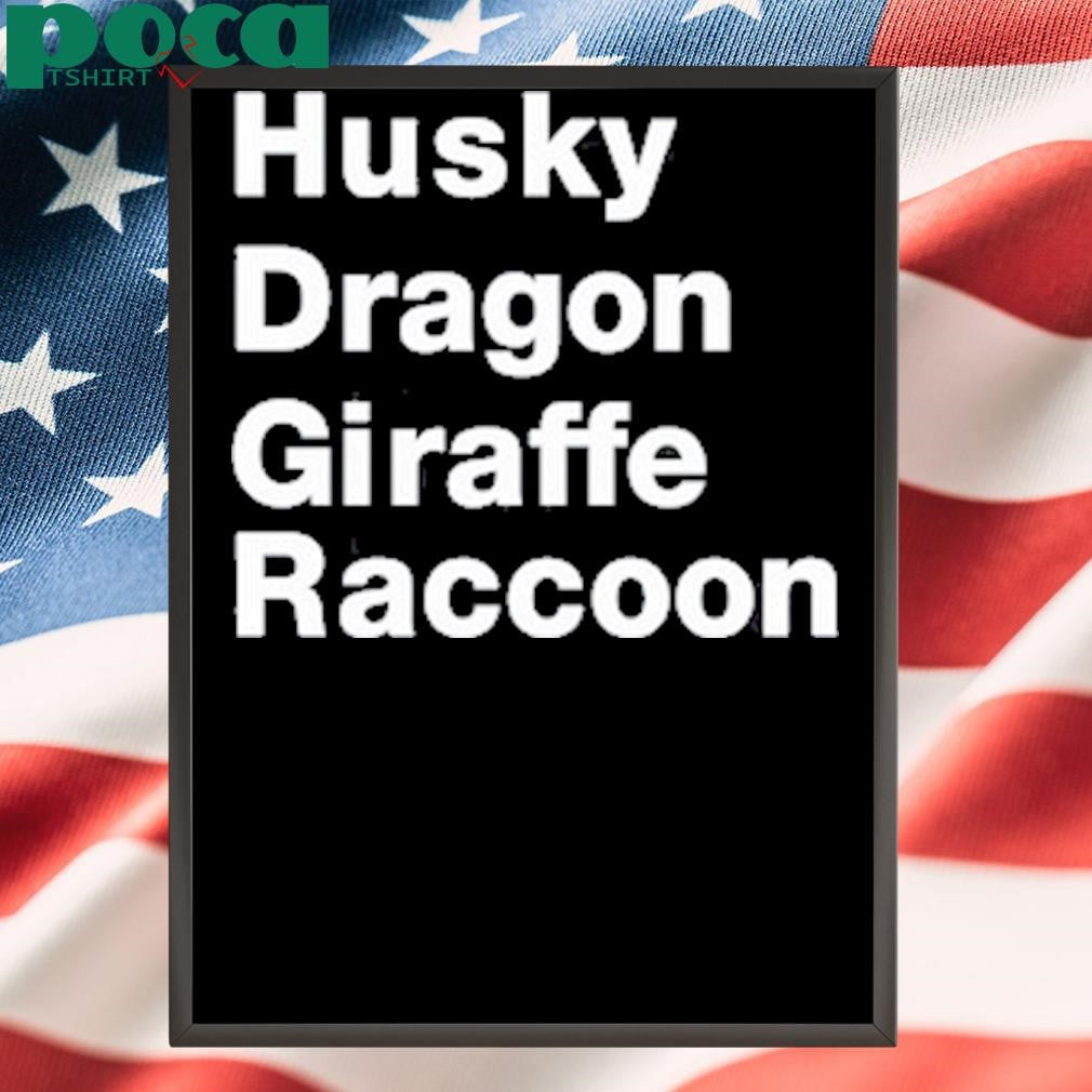 Authorized Husky Dragon Giraffe Raccoon Shirt