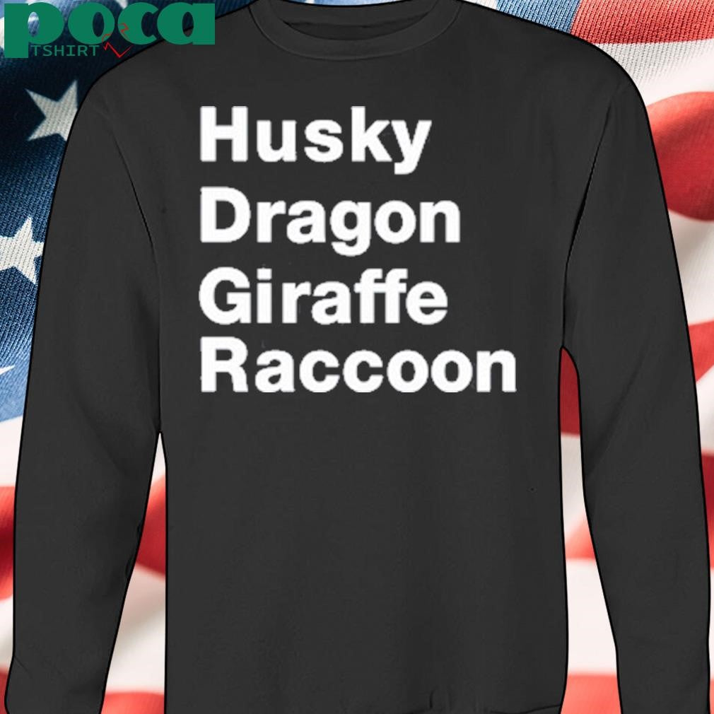 Authorized Husky Dragon Giraffe Raccoon Shirt