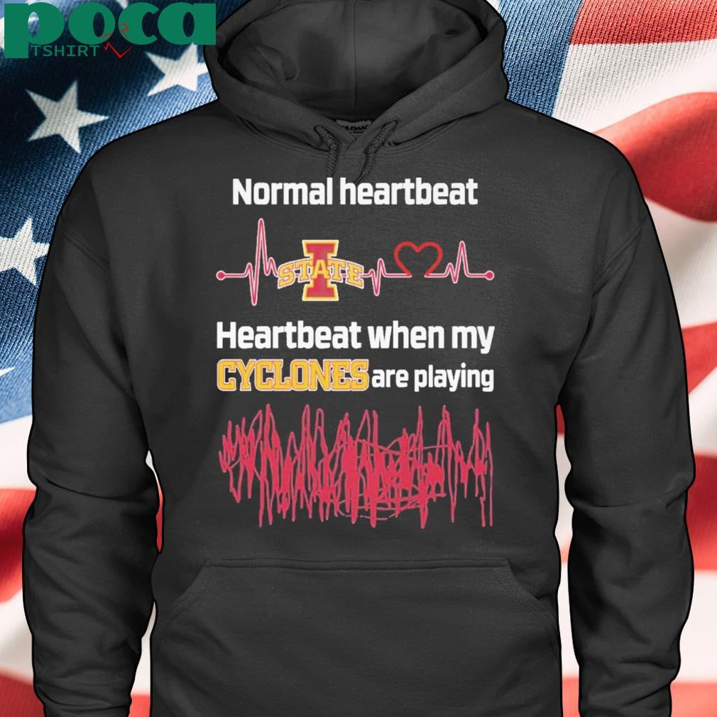 Authorized Iowa State Normal Heartbeat When My Cyclones Are Playing Shirt