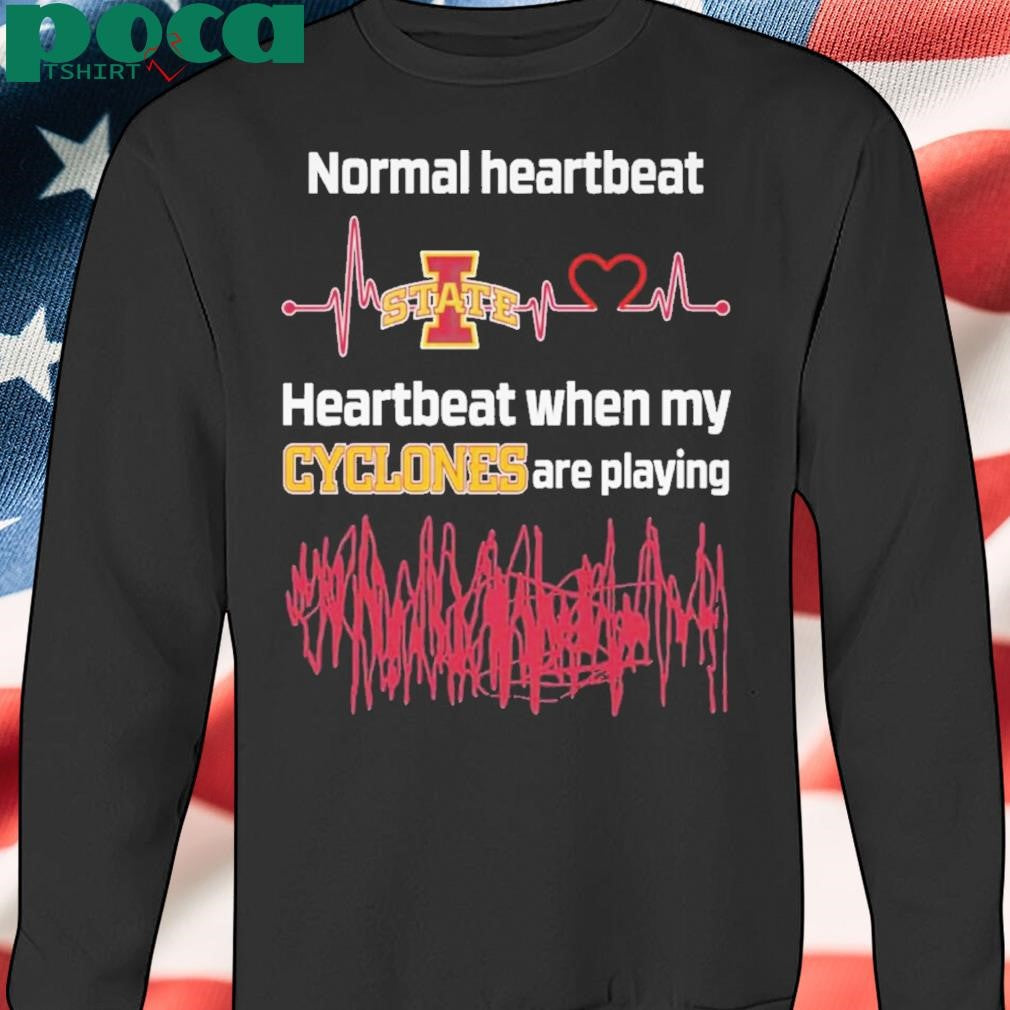 Authorized Iowa State Normal Heartbeat When My Cyclones Are Playing Shirt