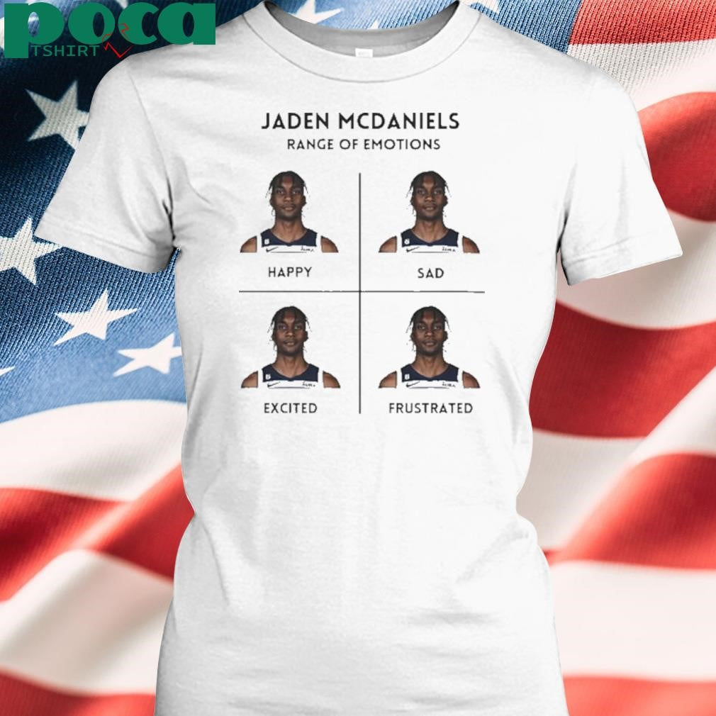 Authorized Jaden Mcdaniels Minnesota Timberwolves Range Of Emotions Shirt