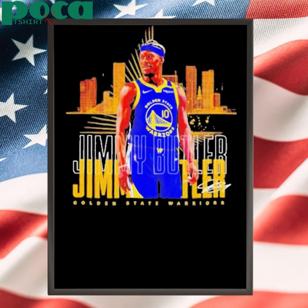 Authorized Jimmy Butler Golden State Warriors skyline signature shirt