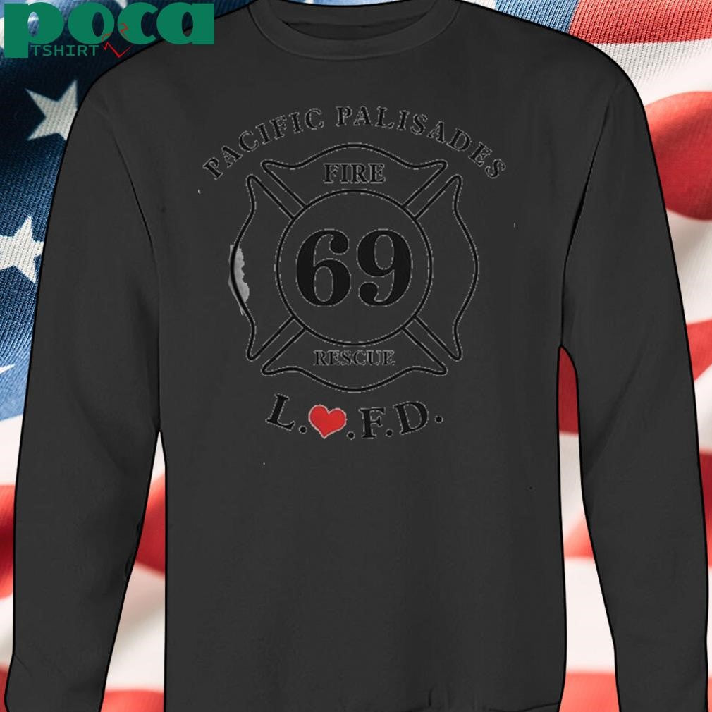 Authorized Men’s Retro LAFD Fire Station 69 Pacific Palisades Print T-Shirt