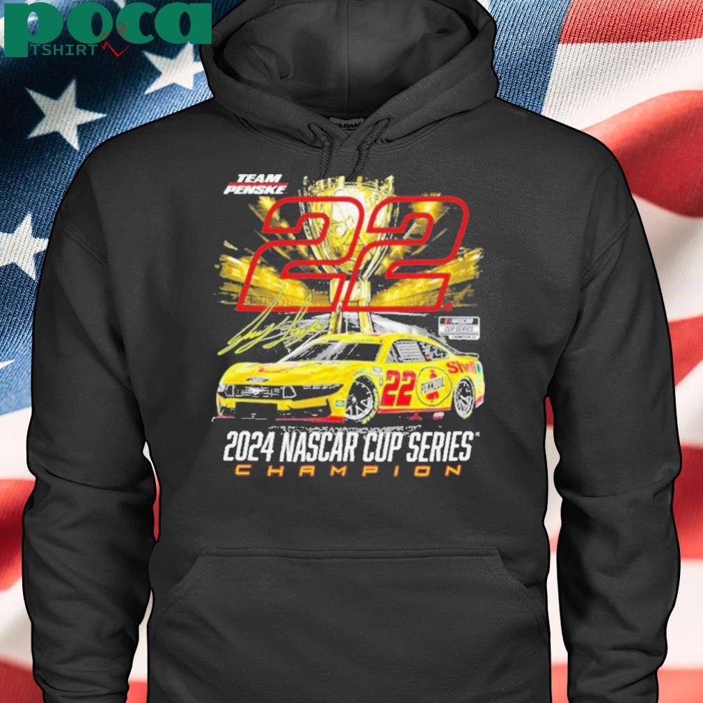 Authorized Men’s Team Penske Black Joey Logano 2024 NASCAR Cup Series Champion Long Sleeve T Shirt