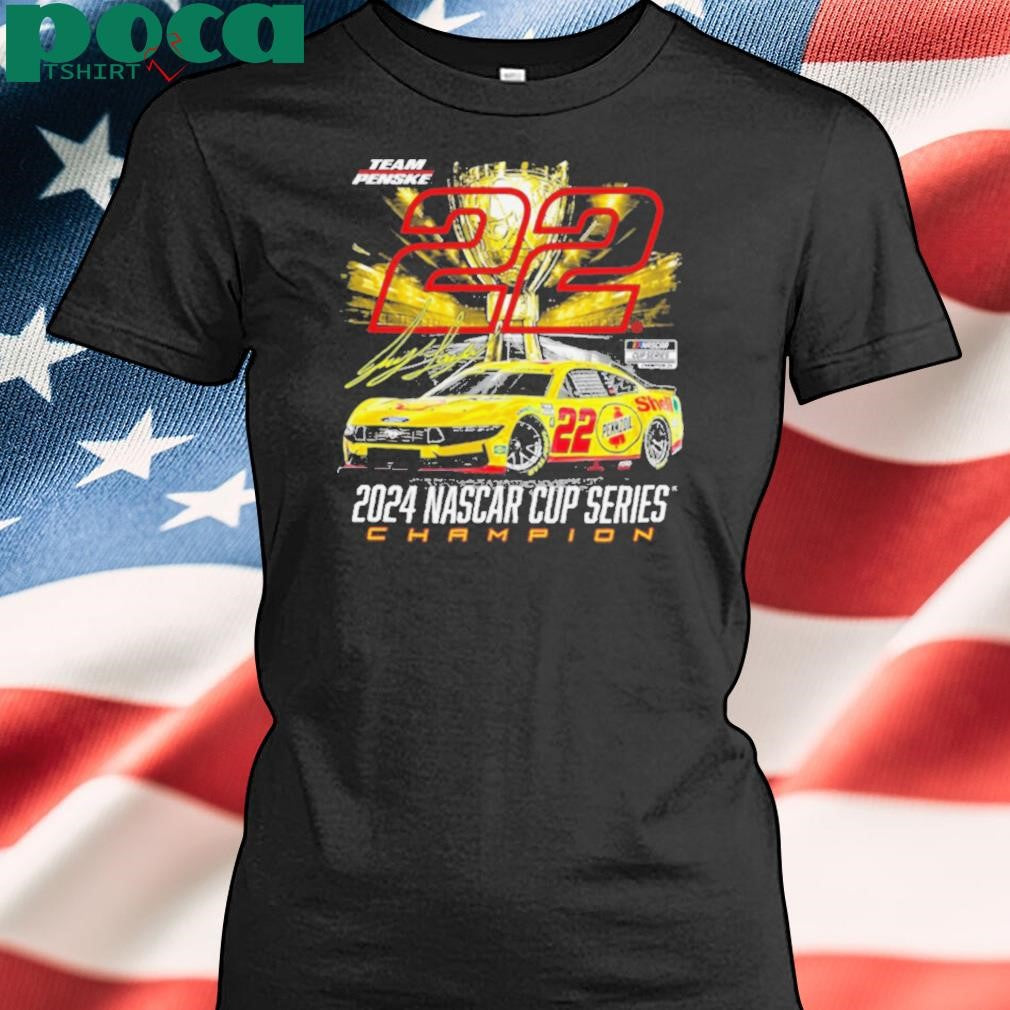 Authorized Men’s Team Penske Black Joey Logano 2024 NASCAR Cup Series Champion Long Sleeve T Shirt