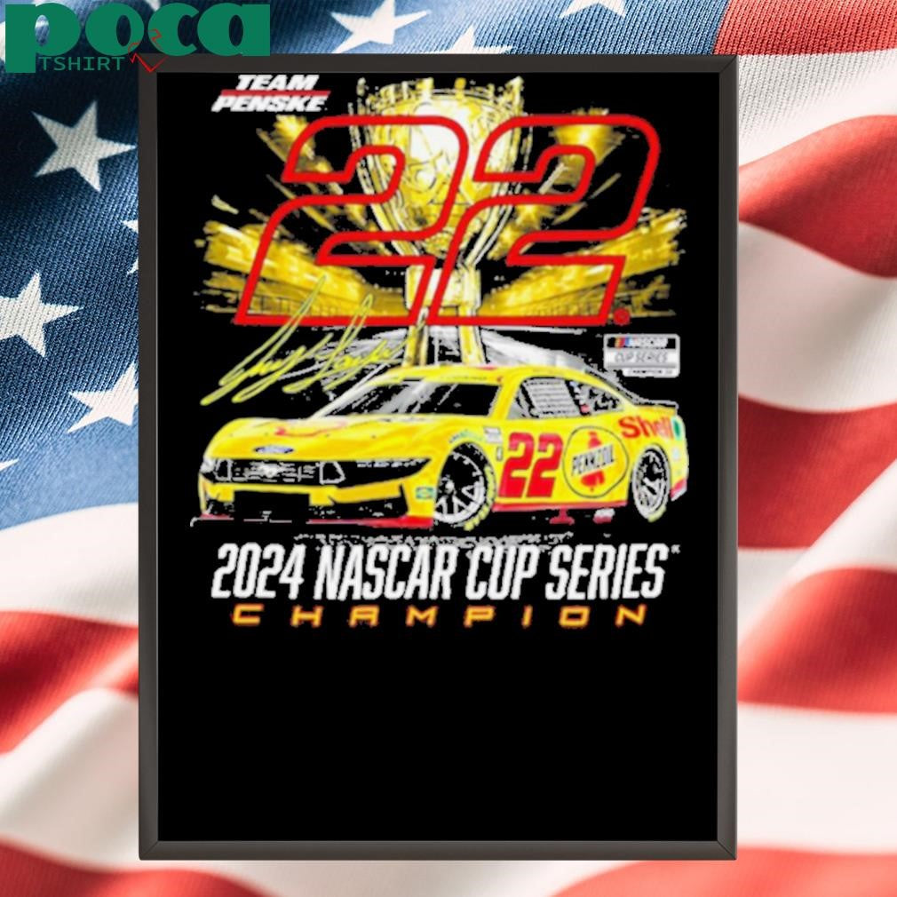 Authorized Men’s Team Penske Black Joey Logano 2024 NASCAR Cup Series Champion Long Sleeve T Shirt