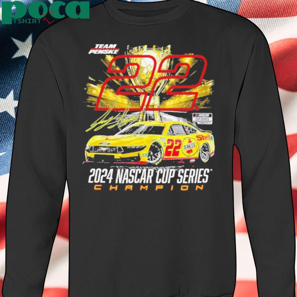 Authorized Men’s Team Penske Black Joey Logano 2024 NASCAR Cup Series Champion Long Sleeve T Shirt
