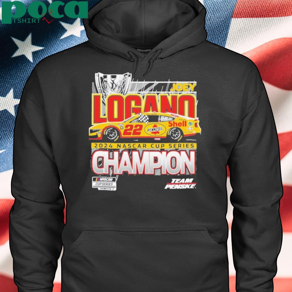 Authorized Men’s Team Penske Black Joey Logano 2024 NASCAR Cup Series Champion Official T Shirt