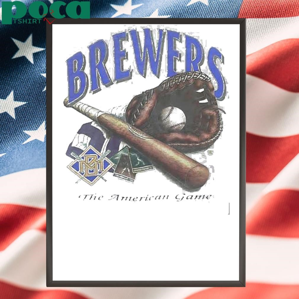 Authorized Milwaukee Brewers The American Game Mlb Logo Vintage Shirt