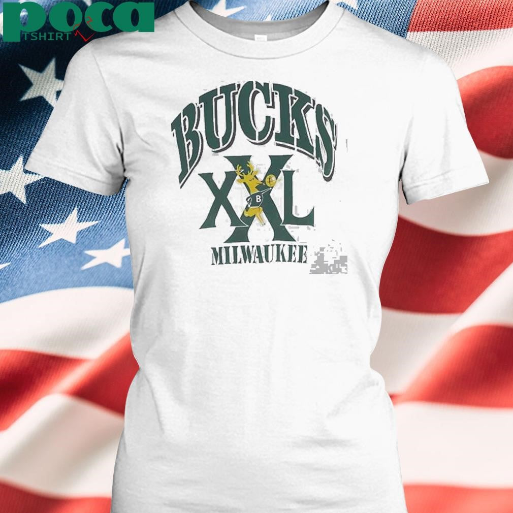 Authorized Milwaukee Bucks Xxl Nba Spell Out Vintage Shirt