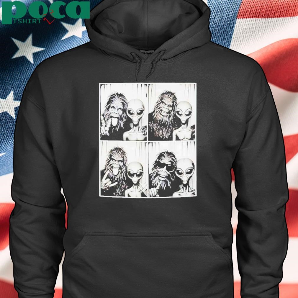 Authorized Photobooth Photo Sasquatch Ufo Bigfoot And Alien Shirt