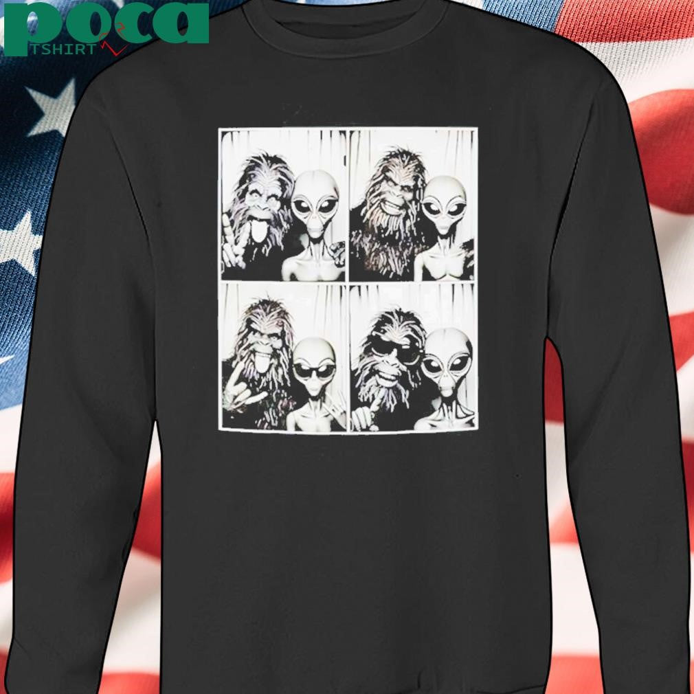 Authorized Photobooth Photo Sasquatch Ufo Bigfoot And Alien Shirt