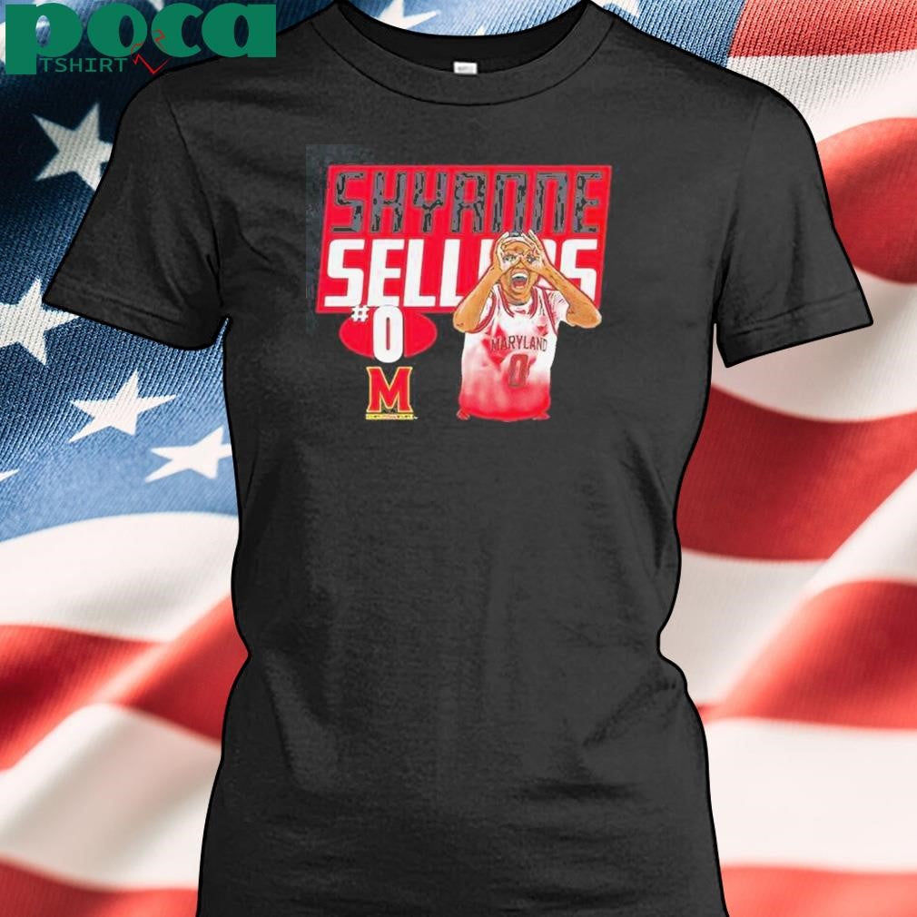 Authorized Shyanne Sellers Maryland Terrapins Basketball Portrait Graphic Shirt