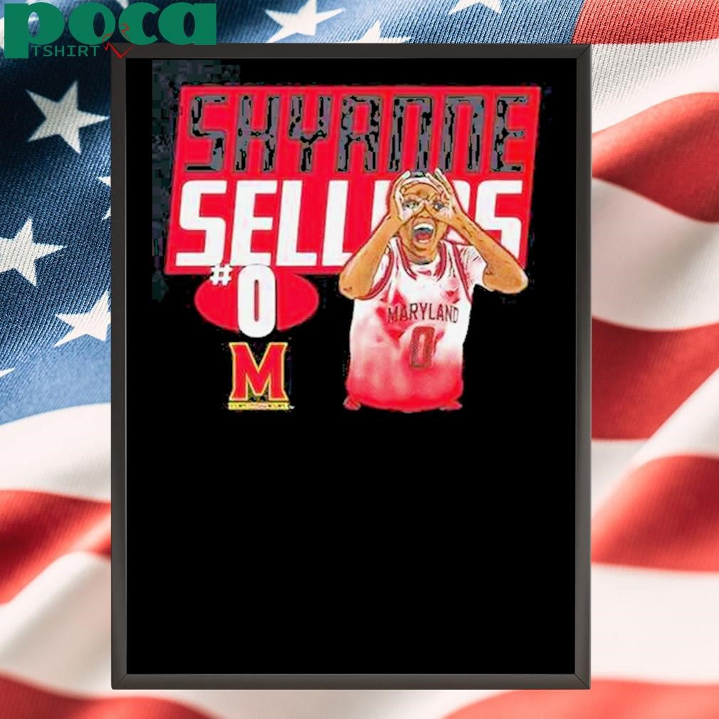 Authorized Shyanne Sellers Maryland Terrapins Basketball Portrait Graphic Shirt