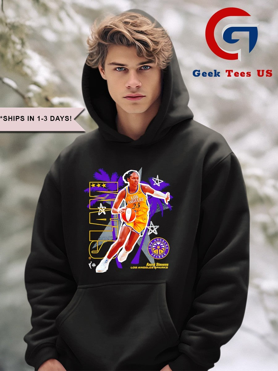 Azurá Stevens Los Angeles Sparks WNBA Slam shirt