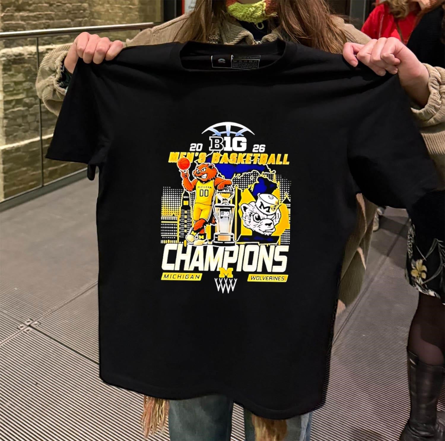 B1G 2026 Men’s Basketball Champions Michigan Wolverines shirt