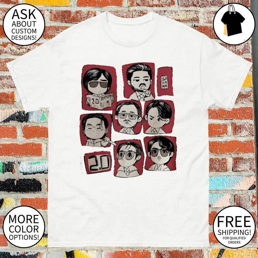 BTS 2 0 Arirang Tour 2026 cartoon style shirt