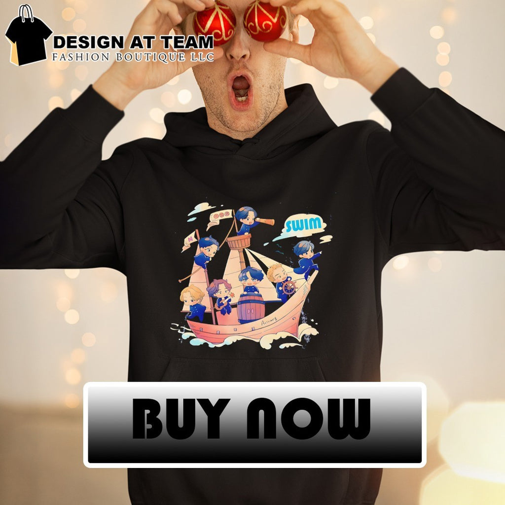 BTS Chibi Characters Sailing Ship meme shirt