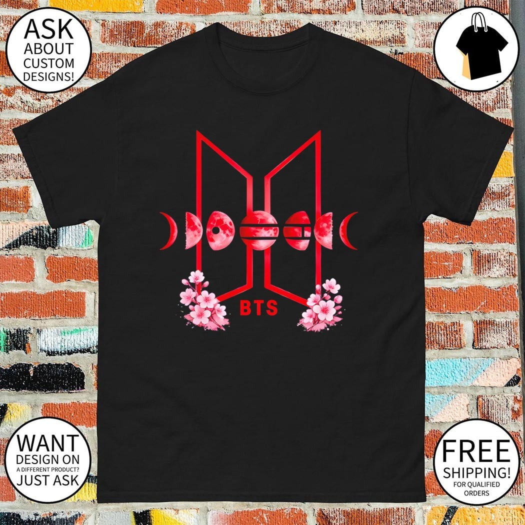 BTS Floral Moon Phase Arirang Kpop Tour 2026 shirt