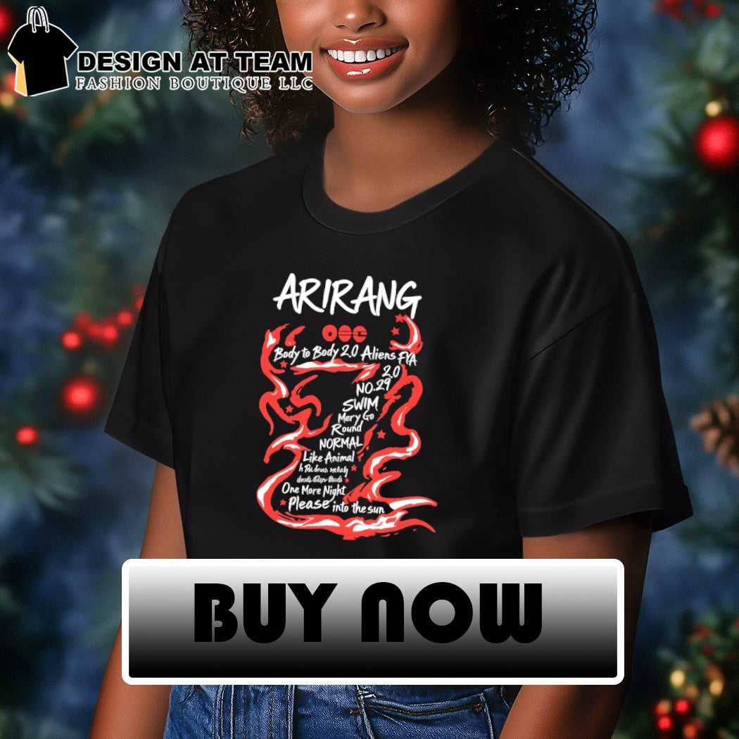 BTS Inspired Arirang Kpop Minimalist body to body 2.0 aliens shirt