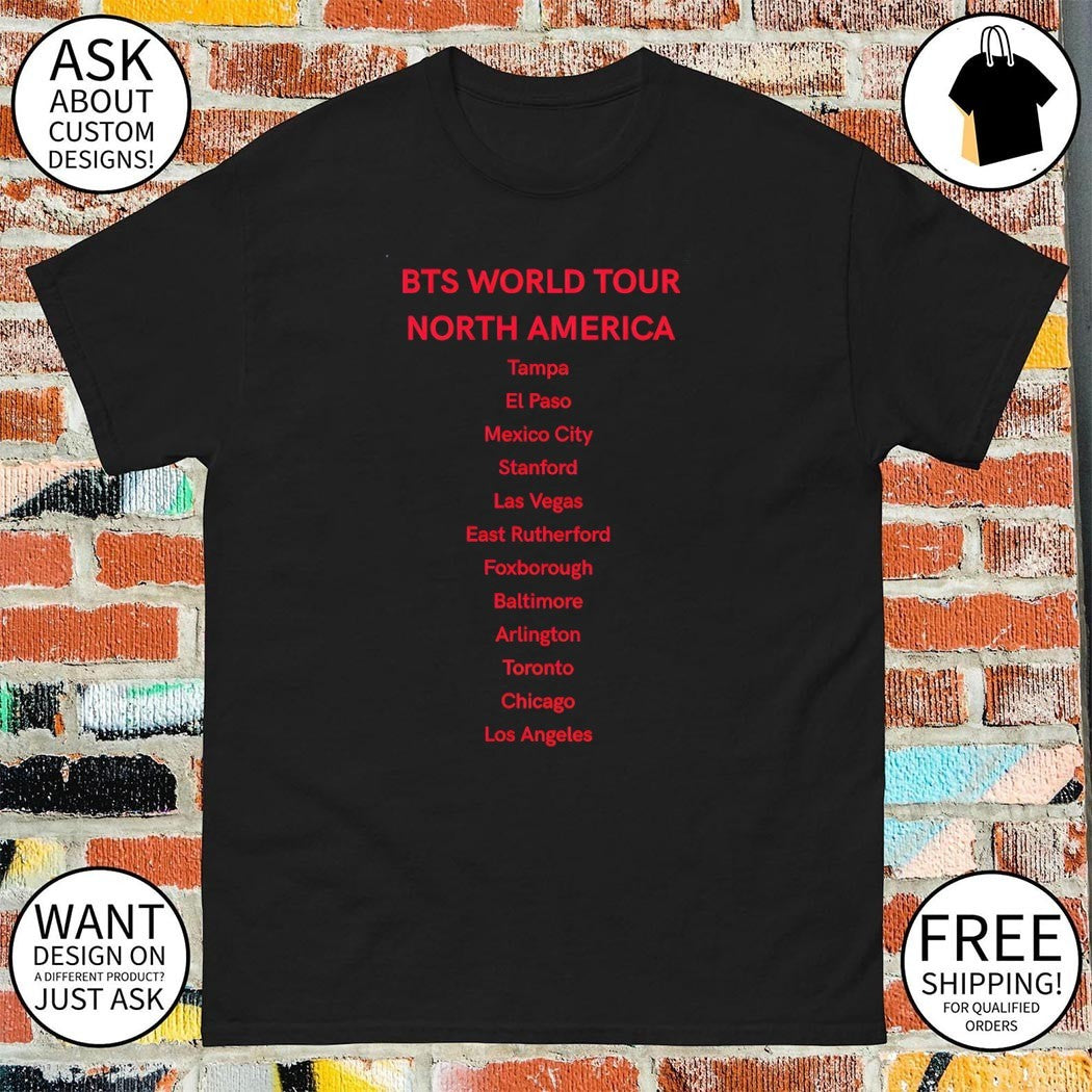 BTS Members Arirang Tour Concert 2026 North America Kpop shirt