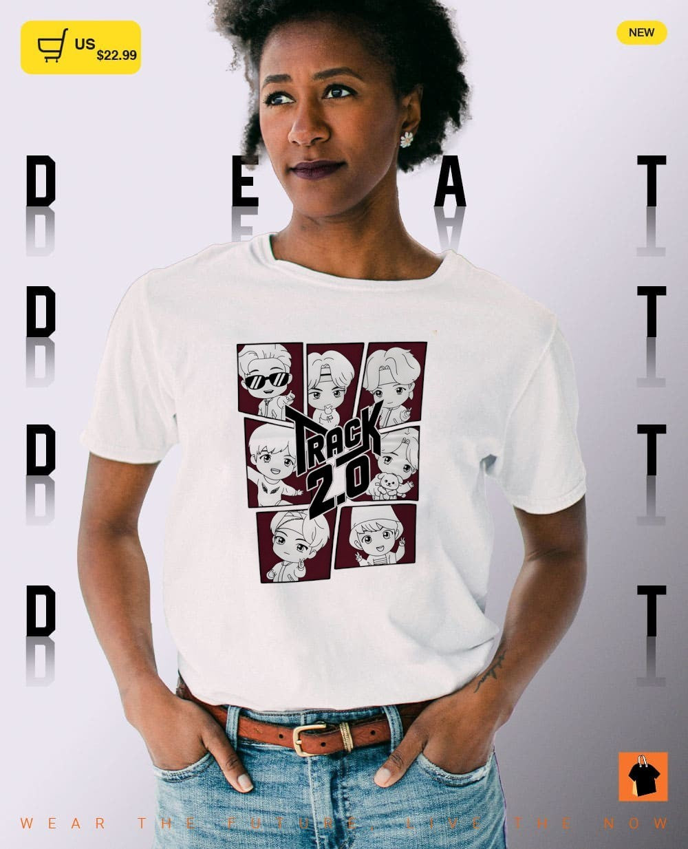 BTS Track 2.0 Chibi Fan Inspired Kpop graphic shirt