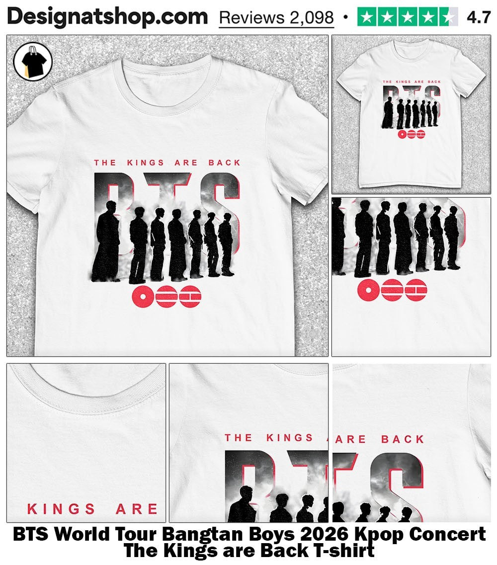BTS World Tour Bangtan Boys 2026 Kpop Concert The Kings are Back shirt