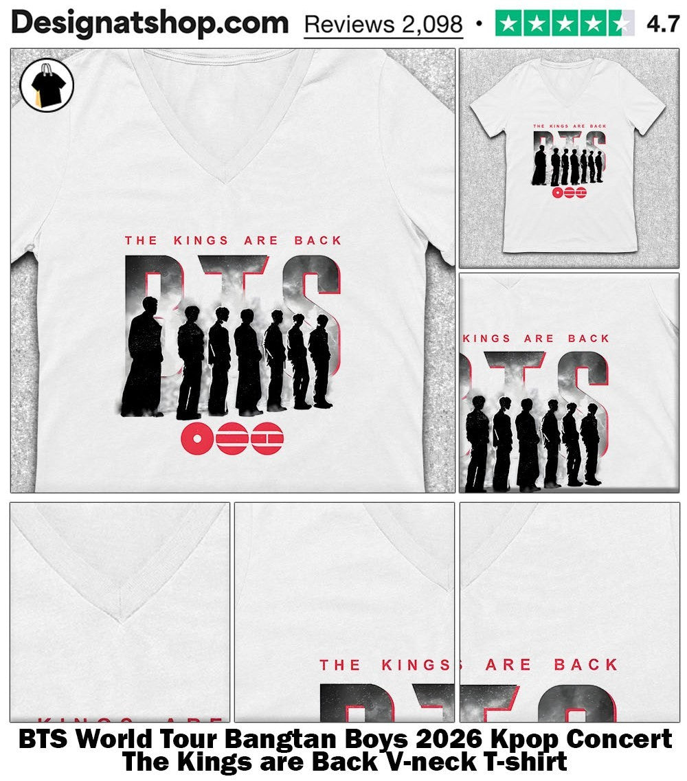 BTS World Tour Bangtan Boys 2026 Kpop Concert The Kings are Back shirt