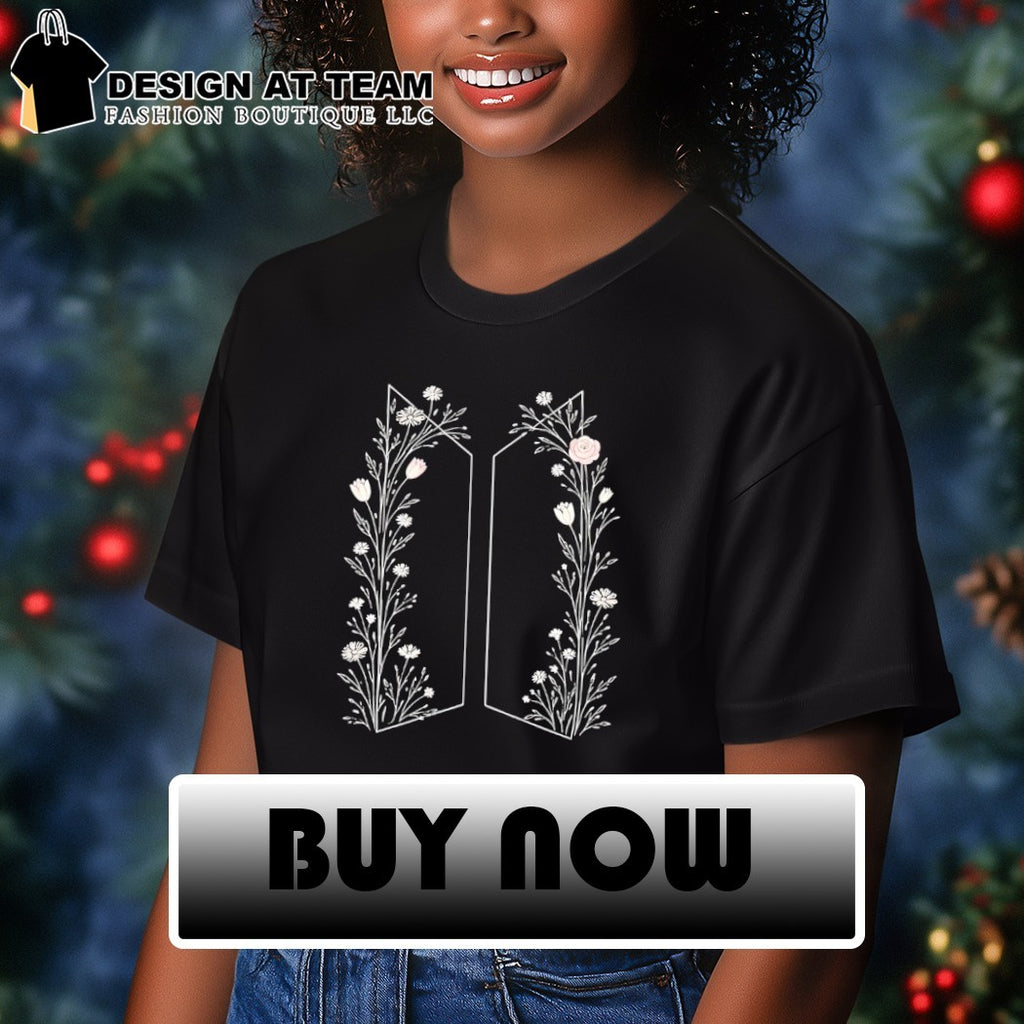 BTS floral kpop fan army aesthetic shirt