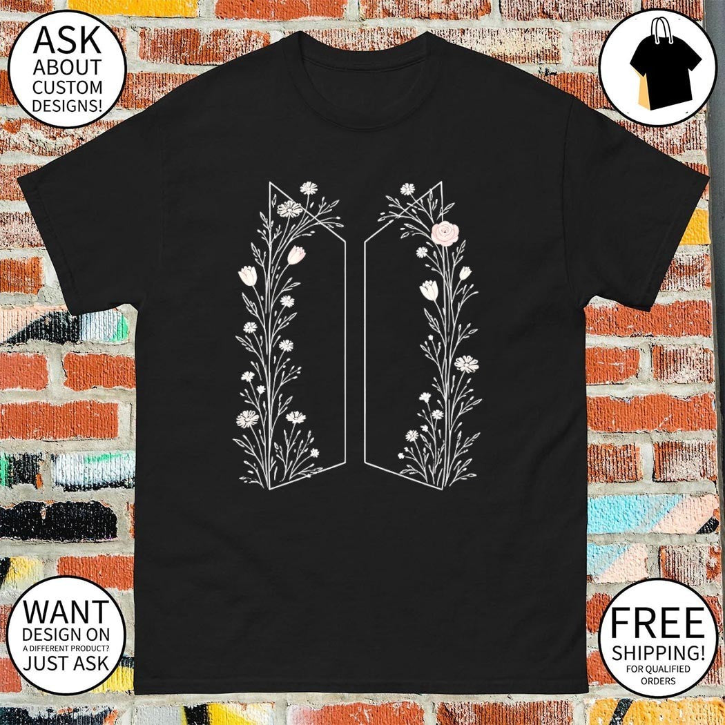 BTS floral kpop fan army aesthetic shirt