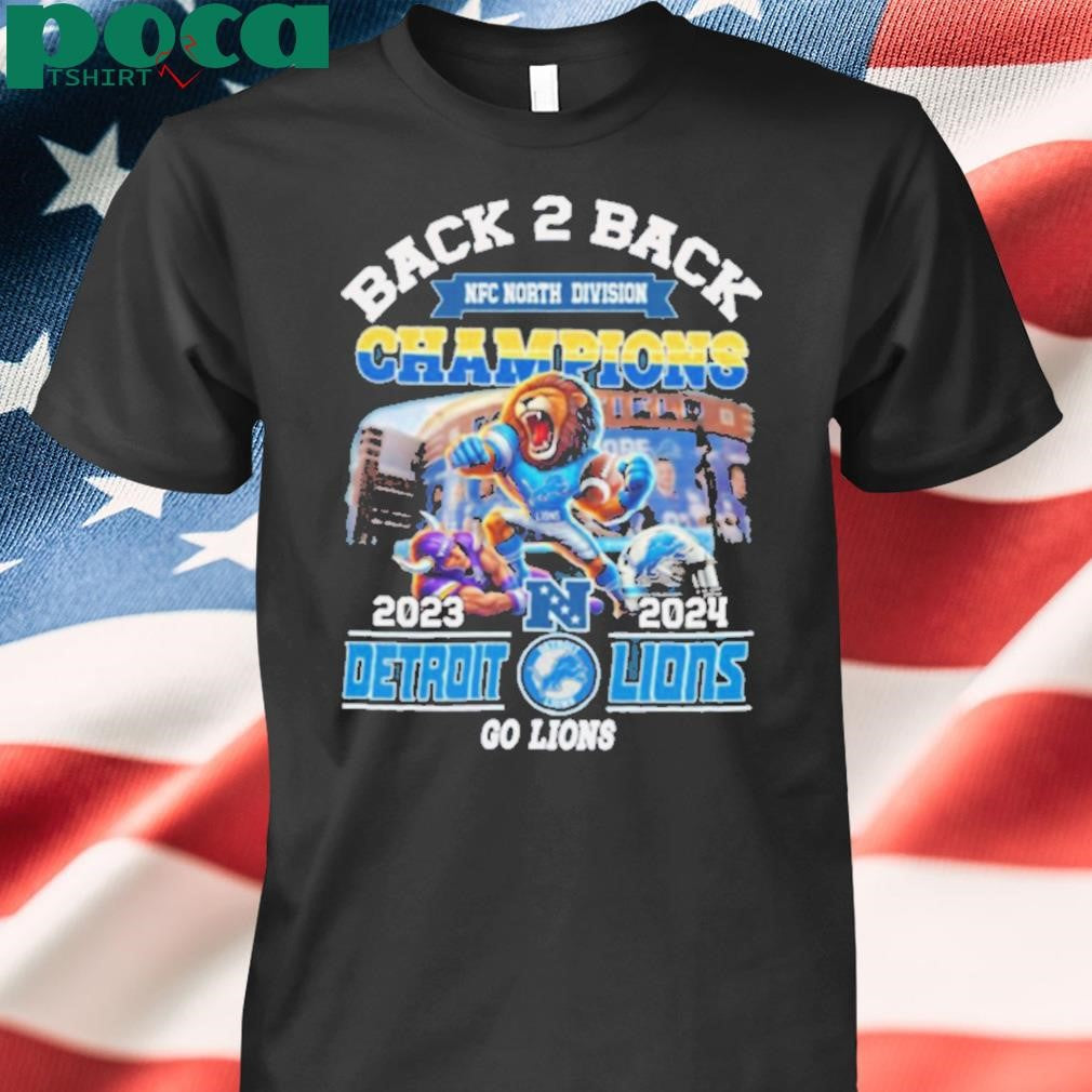 Back To Back NFC North Division Champions Detroit Lions 2025 Go Lions T Shirt