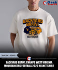 Backyard Brawl Champs West Virginia Mountaineers football 2025 helmet shirt