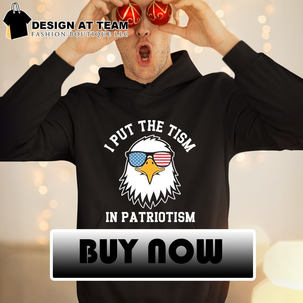 Bald eagle sunglasses I put the tism in patriotism 4th of July shirt