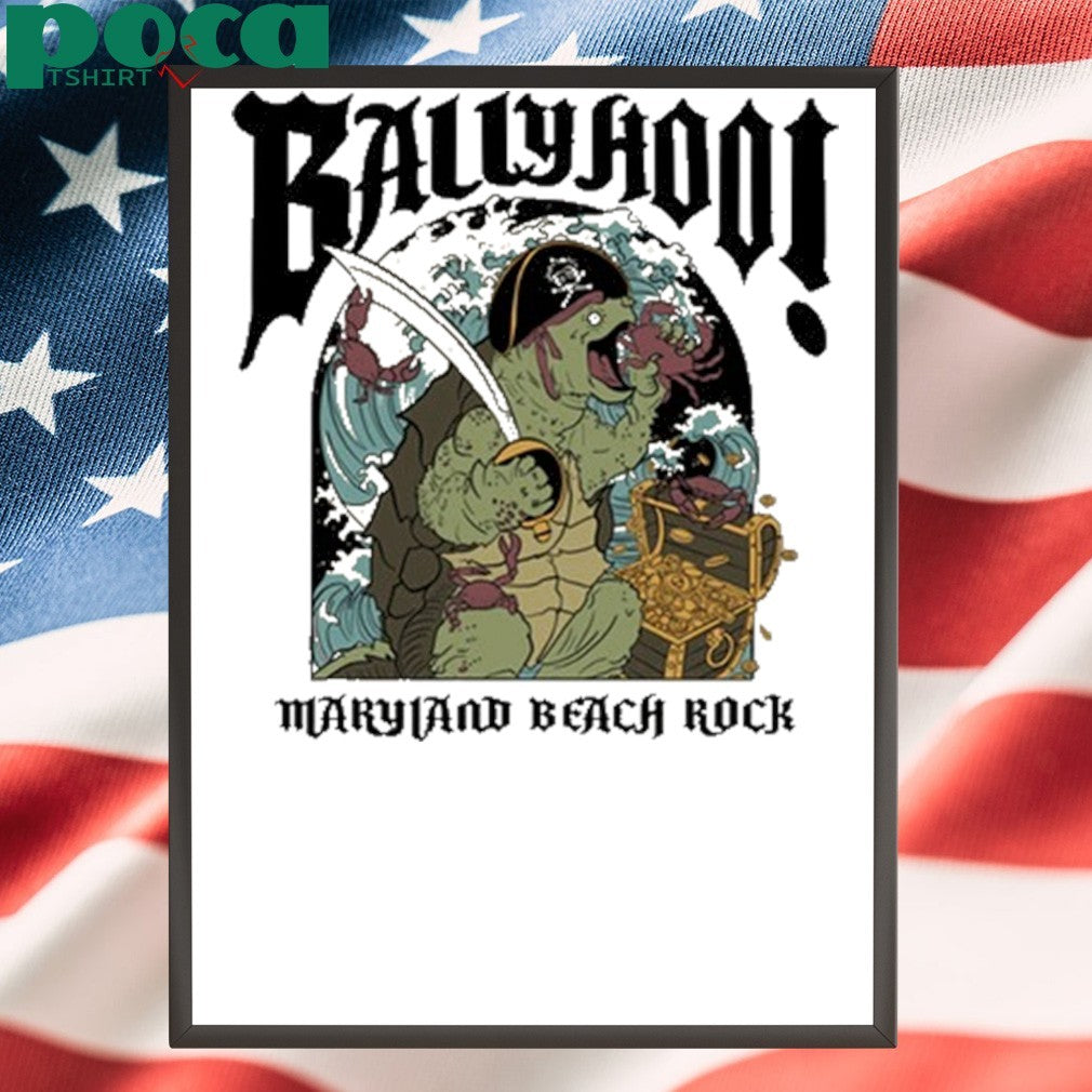Ballyhoo! Terp Maryland Beach Rock T-shirt