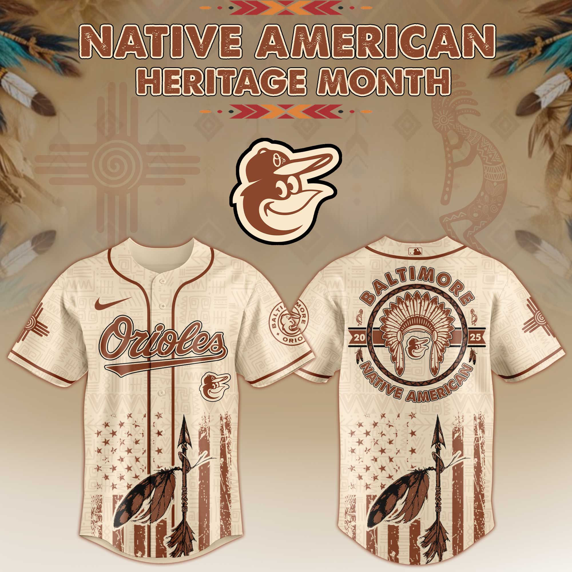Baltimore Orioles Native American Heritage Month Jersey 2025