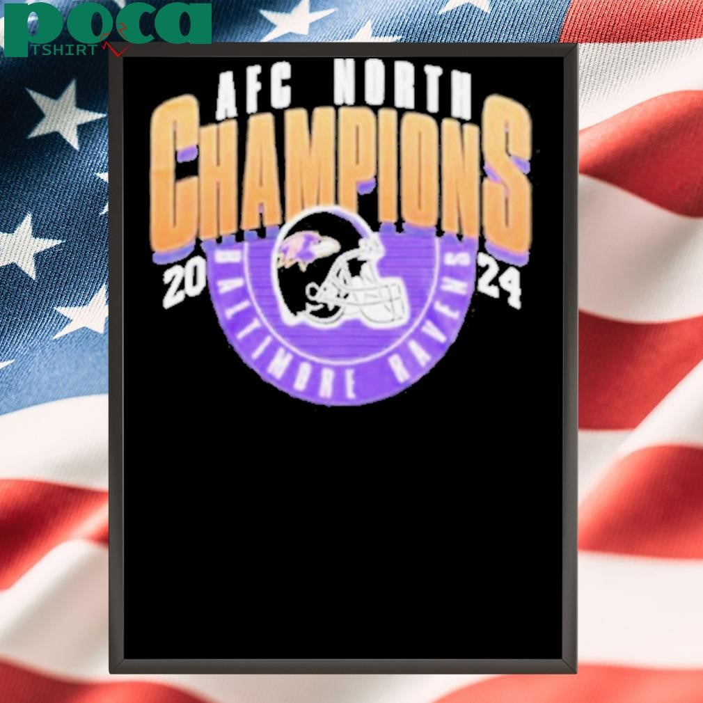 Baltimore Ravens Afc North Champs 2024 Helmet Shirt
