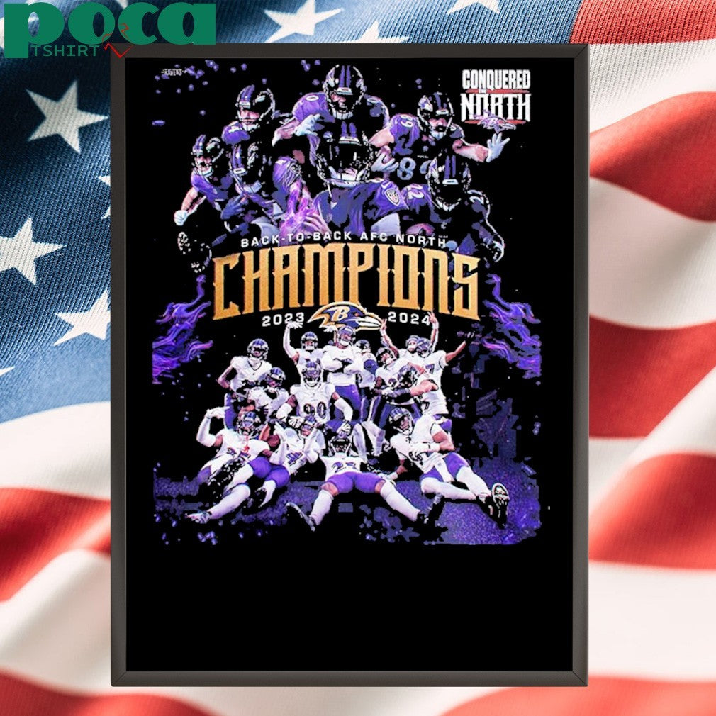 Baltimore Ravens Back To Back 2024 AFC North Division Champions Shirt