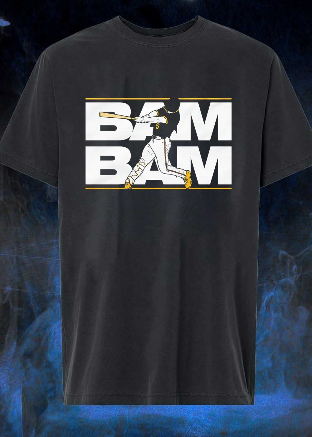 Bam Bam Baseball Player Hitting Home Run Pittsburgh Pirates T-Shirt