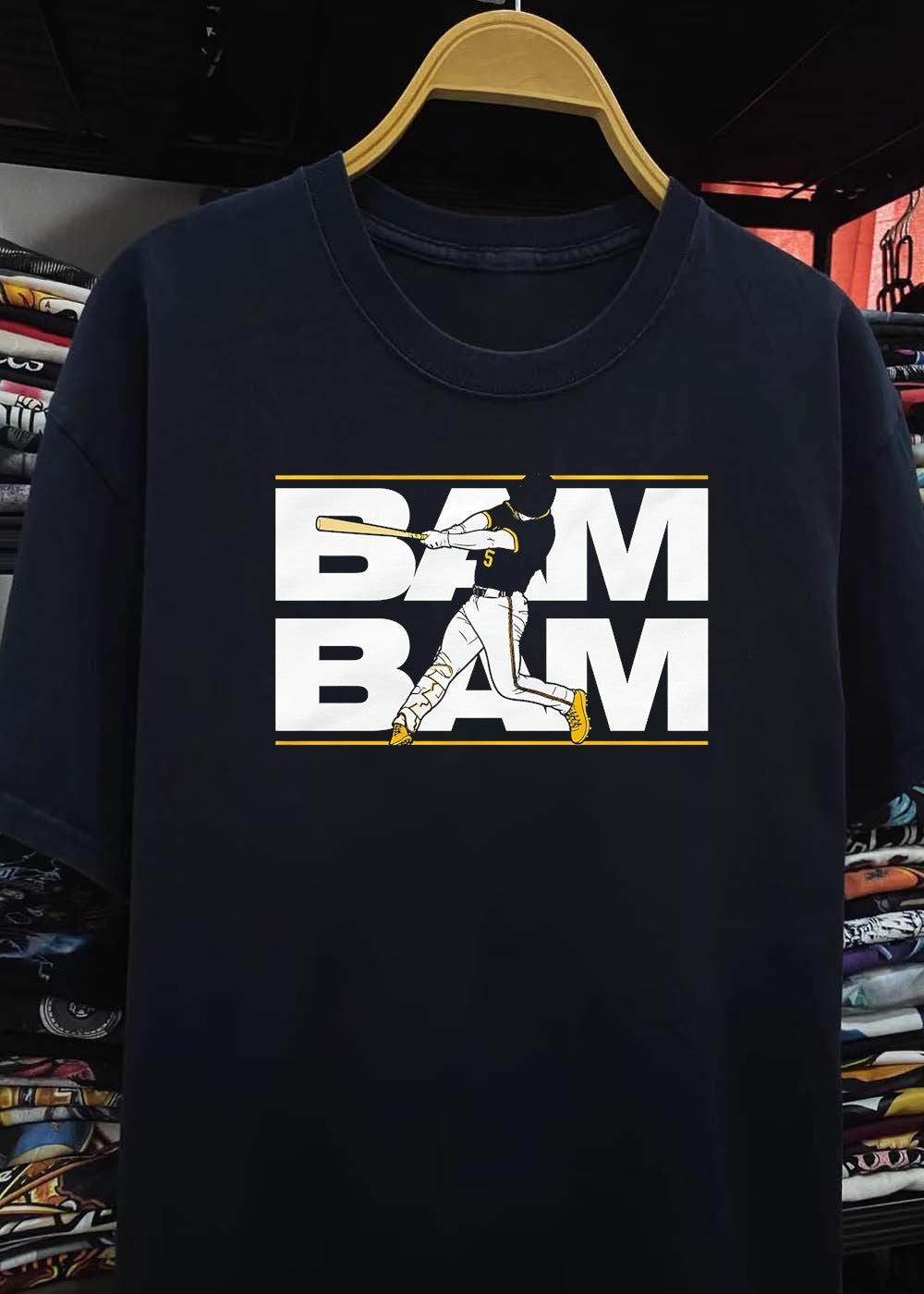 Bam Bam Baseball Player Hitting Home Run Pittsburgh Pirates T-Shirt
